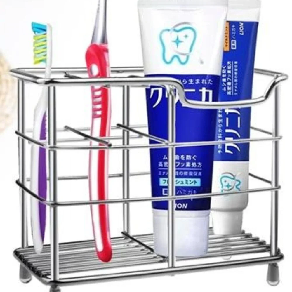 Toothbrush Holder Stainless Steel Multifunctional Tooth Brush Holder